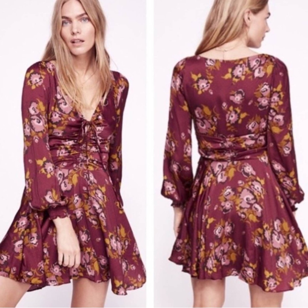 Free People Morning Light Floral Mini Dress